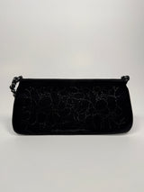 Chanel Satin Crystal Camellia Evening Bag