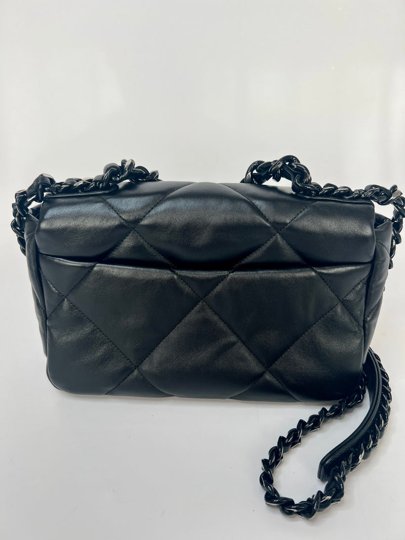 Chanel 19 Small So Black In Lambskin Leather