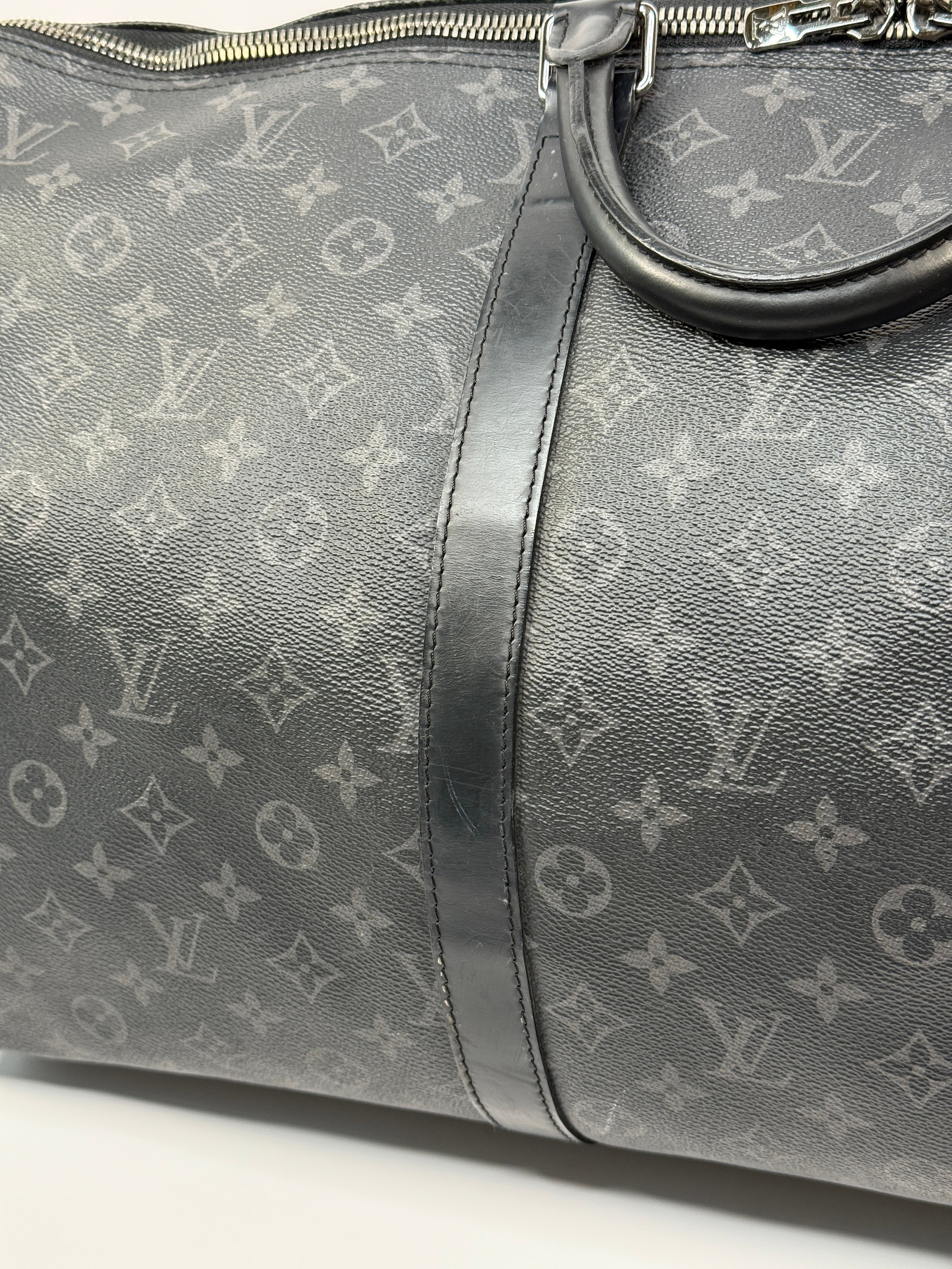 Louis Vuitton Keepall Bandouliere 55 Monogram Eclipse Black, Authentic and preloved. 