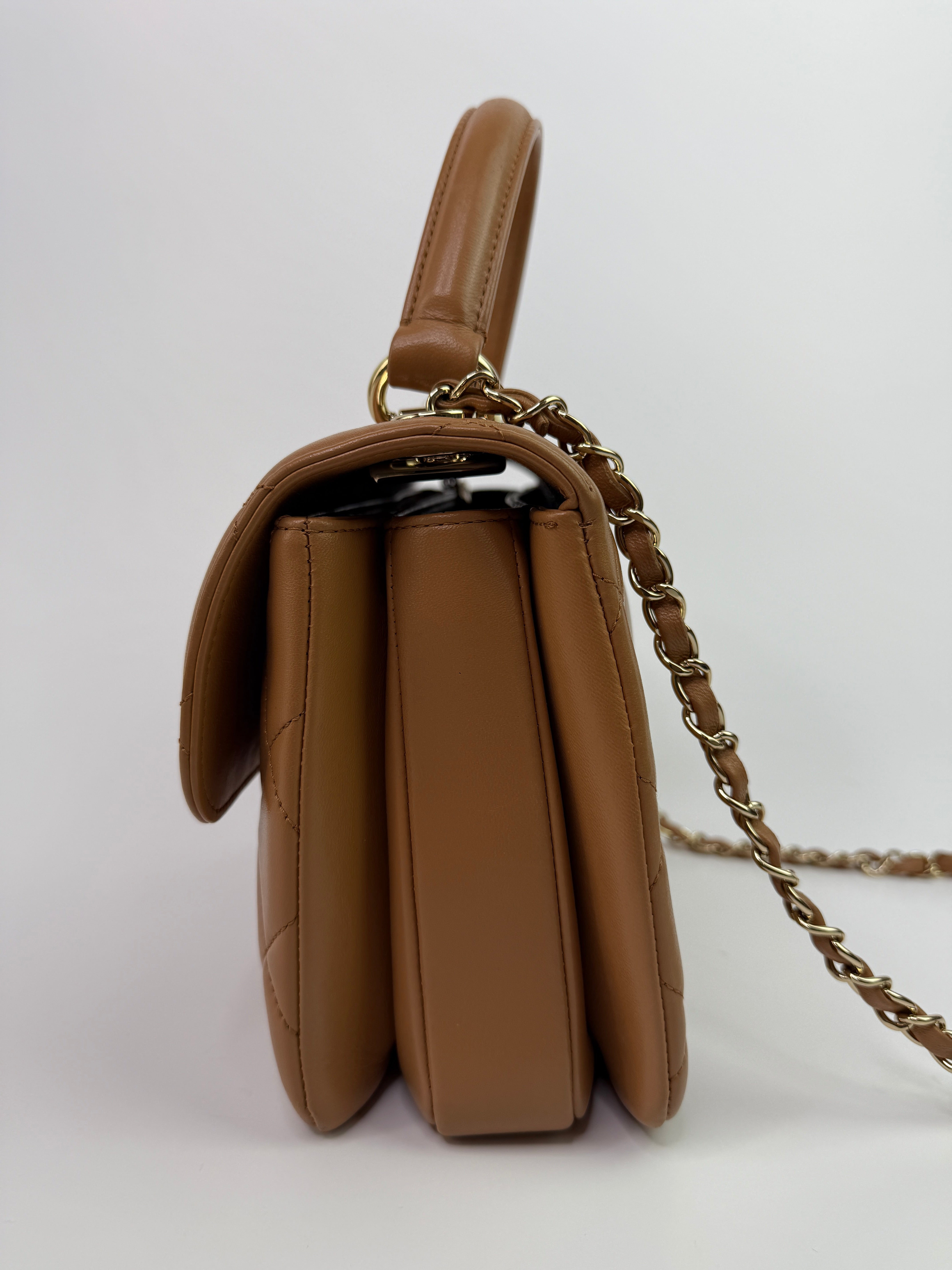 Chanel Caramel Small Trendy In Lambskin Leather