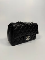Chanel Mini Rectangle In Black Lambskin With SHW