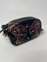 Valentino Garavani Black Rockstud Butterfly Crossbody