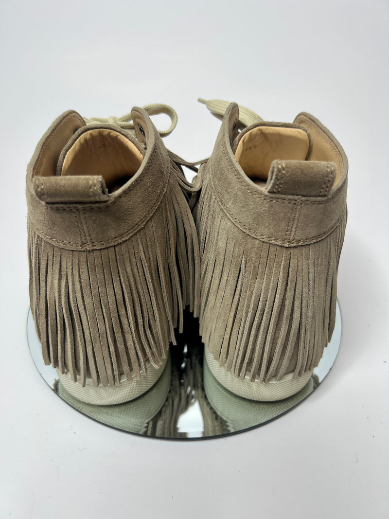 Christian Louboutin Brown Fringed High Top Trainers (Size 43.5 /UK 9.5)