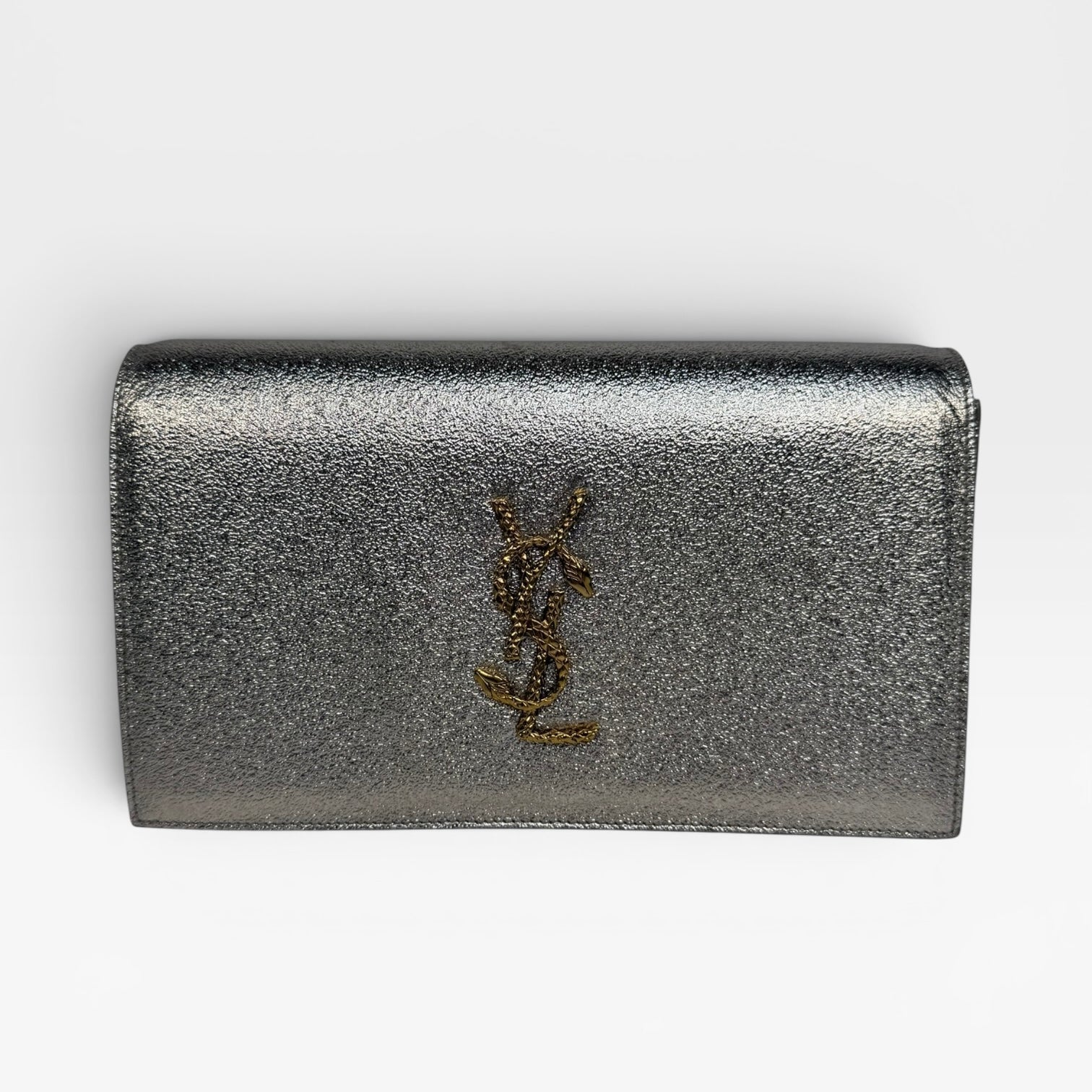Saint Laurent Cassandre Clutch In Champagne Gold. Authentic and preloved in very good condition.