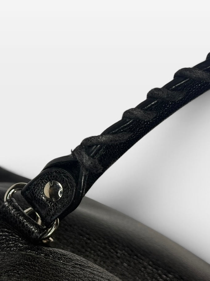 Balenciaga Le City Small Bag In Black Lambskin With Silver Hardware. 100% authentic and pre loved in excellent condition. 