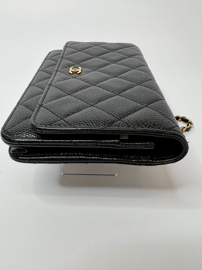 Chanel Wallet On Chain In Black Caviar Leather