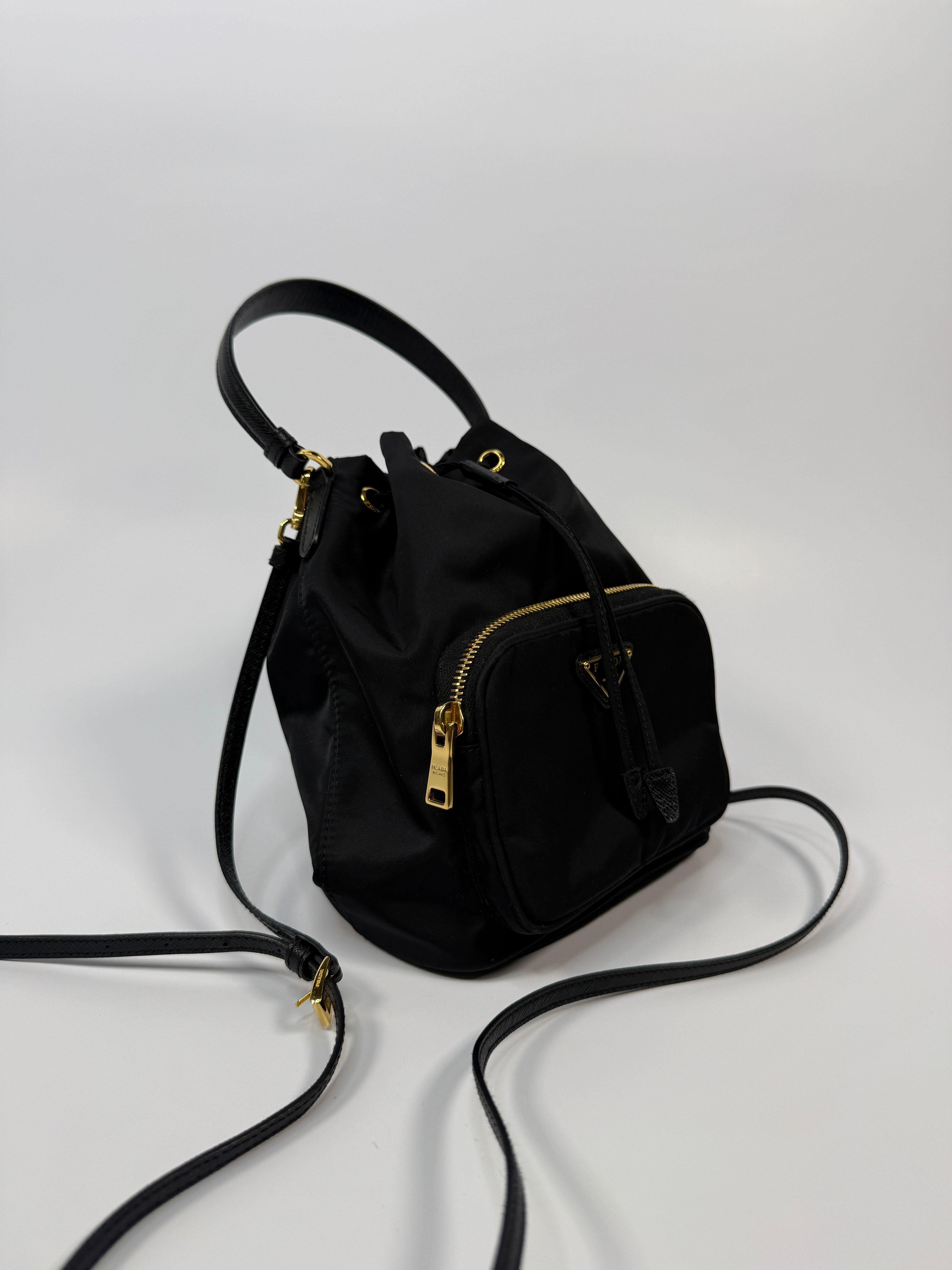 Prada Duet Re-Nylon Bucket Bag
