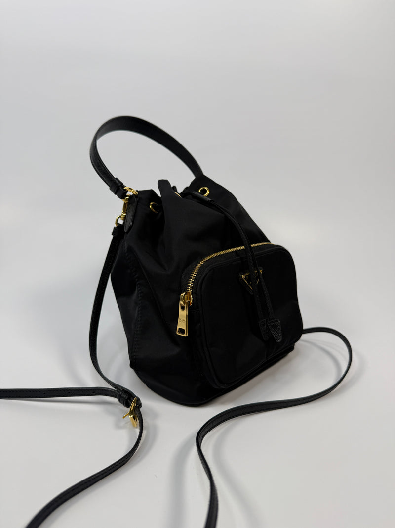 Prada Prada Duet Re-Nylon Bucket Bag