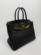Hermès Birkin 30 In Black Togo Leather With GHW