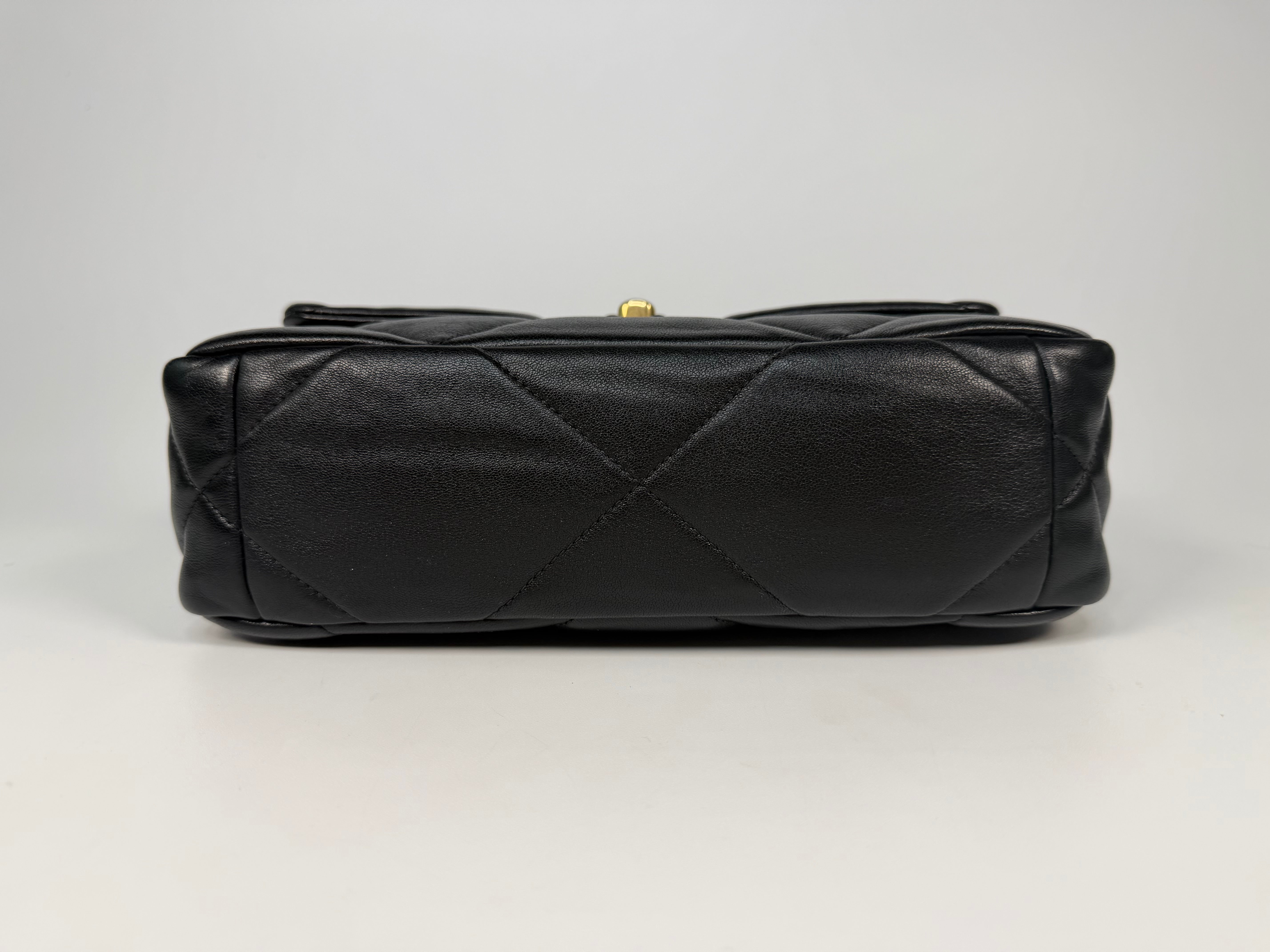 Chanel 19 Small In Black & White Leather With Mixed Hardware. Authentic and preloved in very good condition. Verified by Luxe Cheshire.