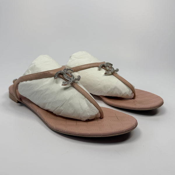 Chanel CC Thong Sandals (Size 38.5/UK5.5)