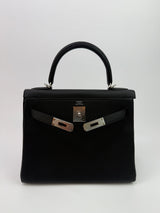 Hermès Kelly 28 Retourne Black Togo Leather With Palladium Hardware