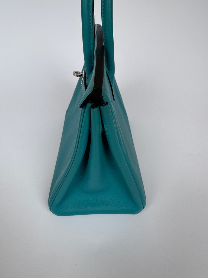 Hermès Birkin 25 Turquoise Swift Leather PHW