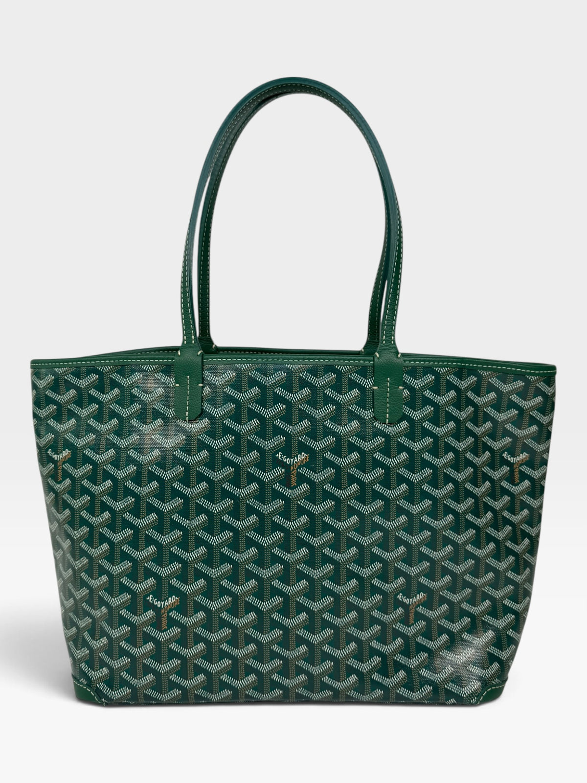 Goyard Artois PM Bag In Green Monogram. 100% authentic and preloved in excellent condition