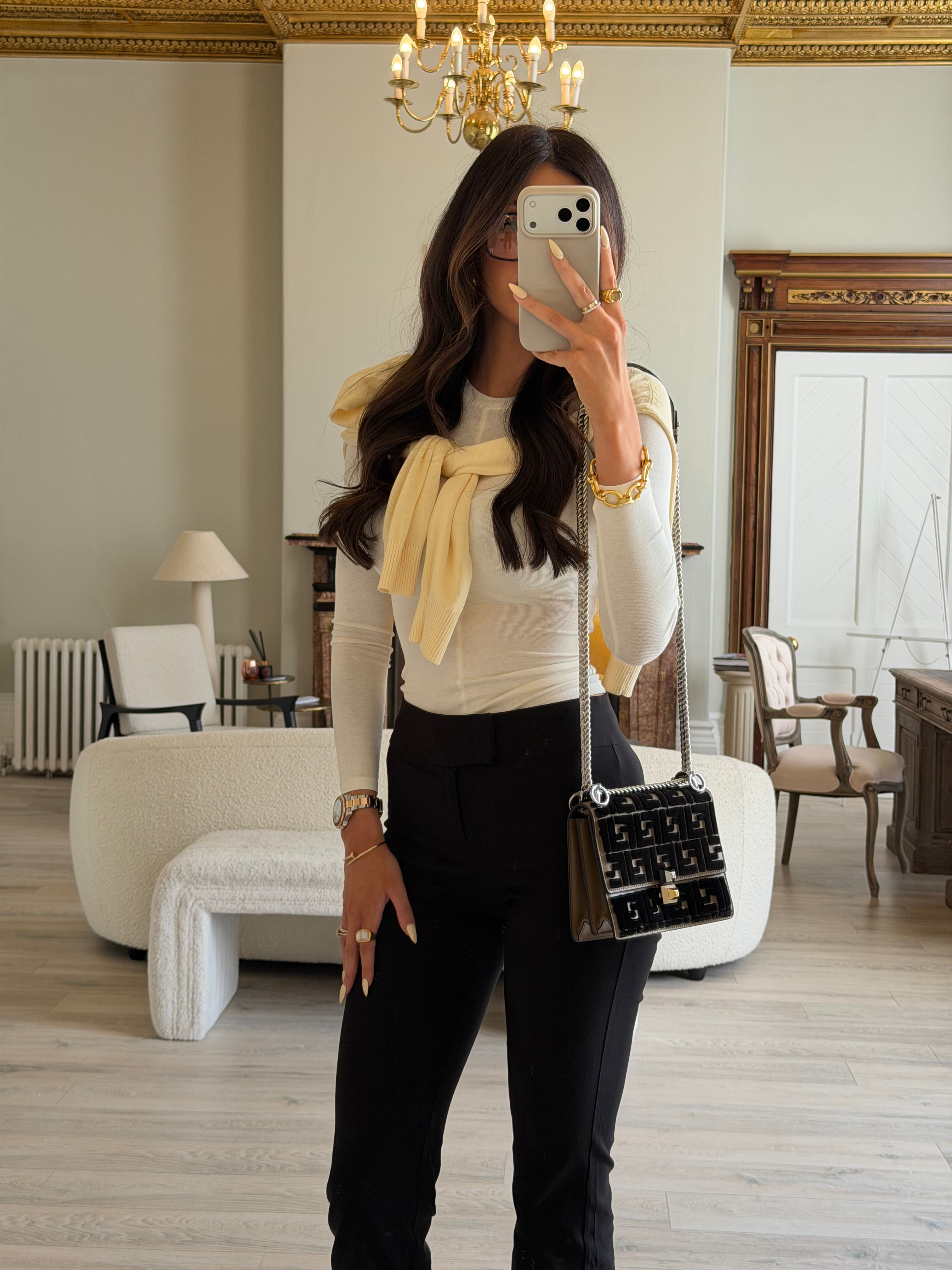 Fendi Vitello Liberty Velvet FF Small Kan I Shoulder Bag In Excellent condition. 100% Authenticity guarantee. 