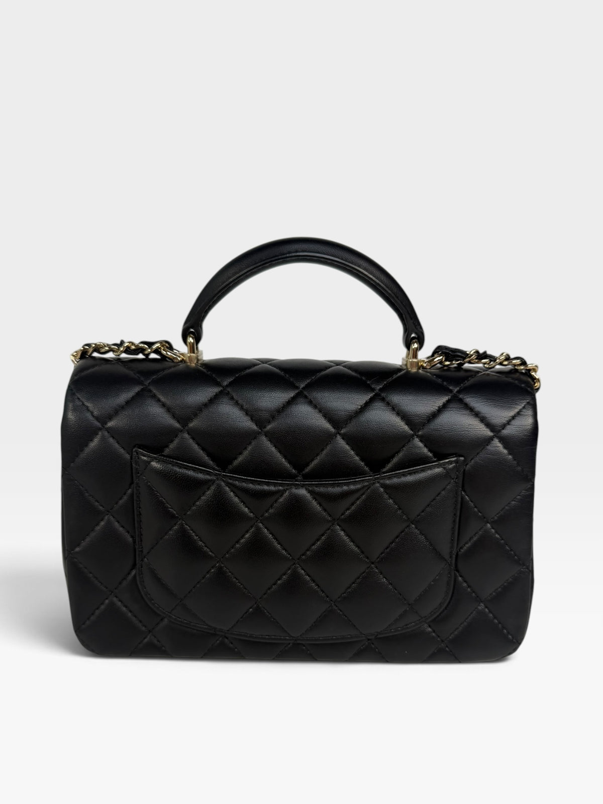 *Luxe Top Pick* Chanel Mini Rectangle Top Handle In Black Lambskin With Gold Hardware, authentic and pre loved in excellent condition, 100% guarantee
