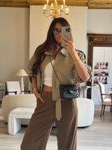 Chanel Black Square Vintage Flap Bag In Lambskin With GHW