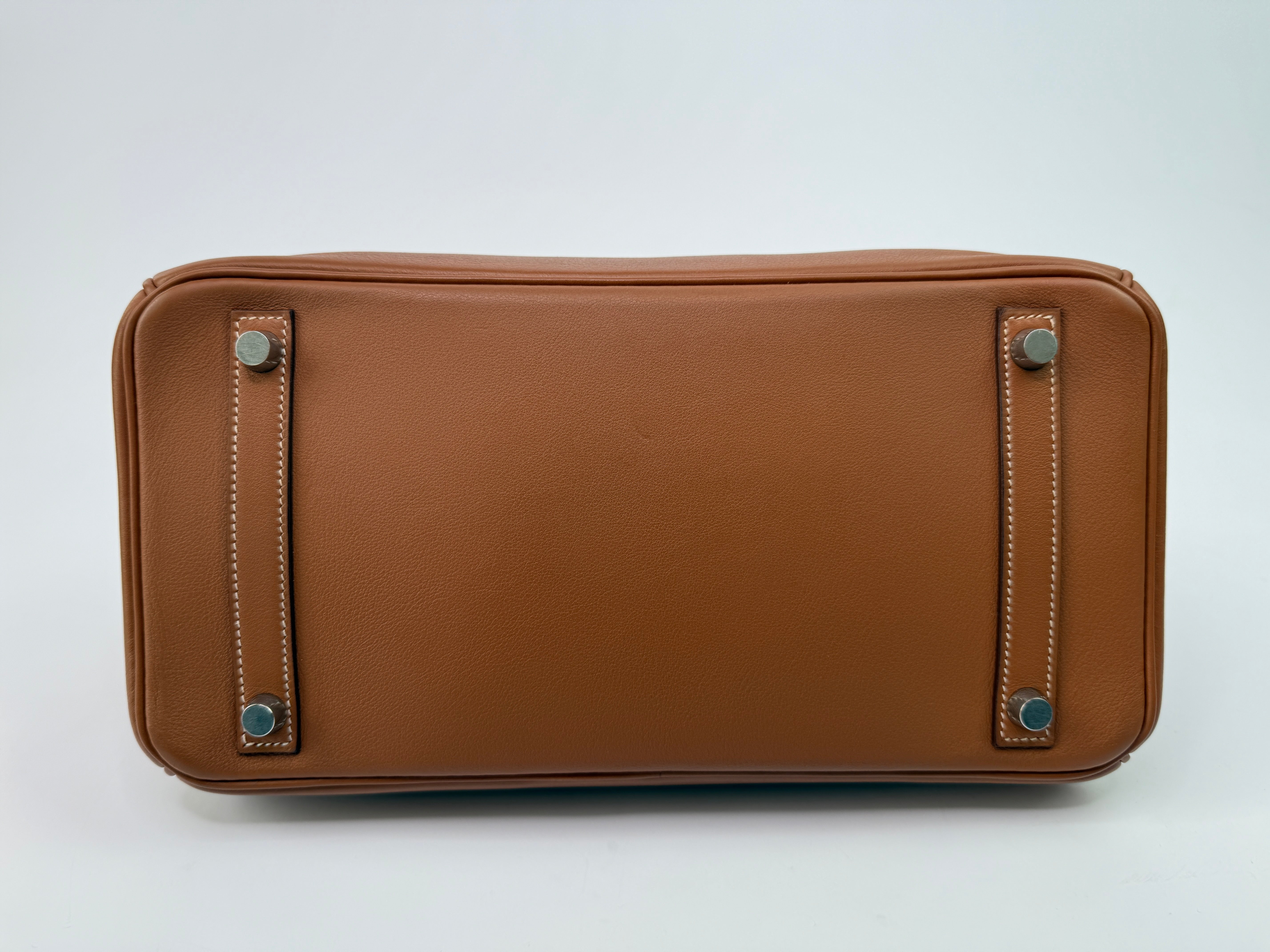 Authentic Pre Loved Hermès Birkin 30 In Gold Swift Leather With Palladium Hardware Very Good Condition