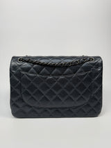 Chanel Jumbo Gunmetal Metallic Calfskin Leather With RHW