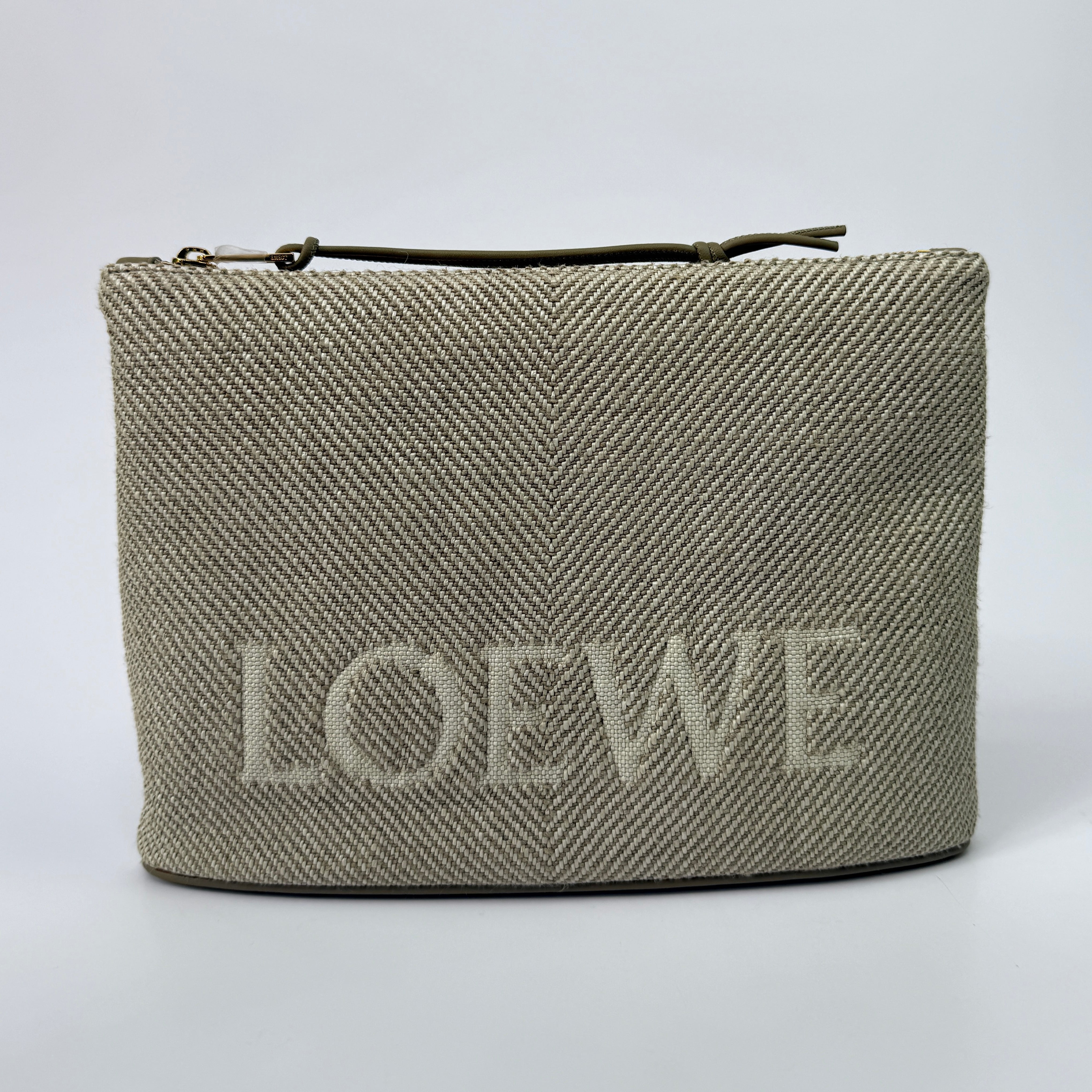 LOEWE Oblong Logo Canvas Pouch