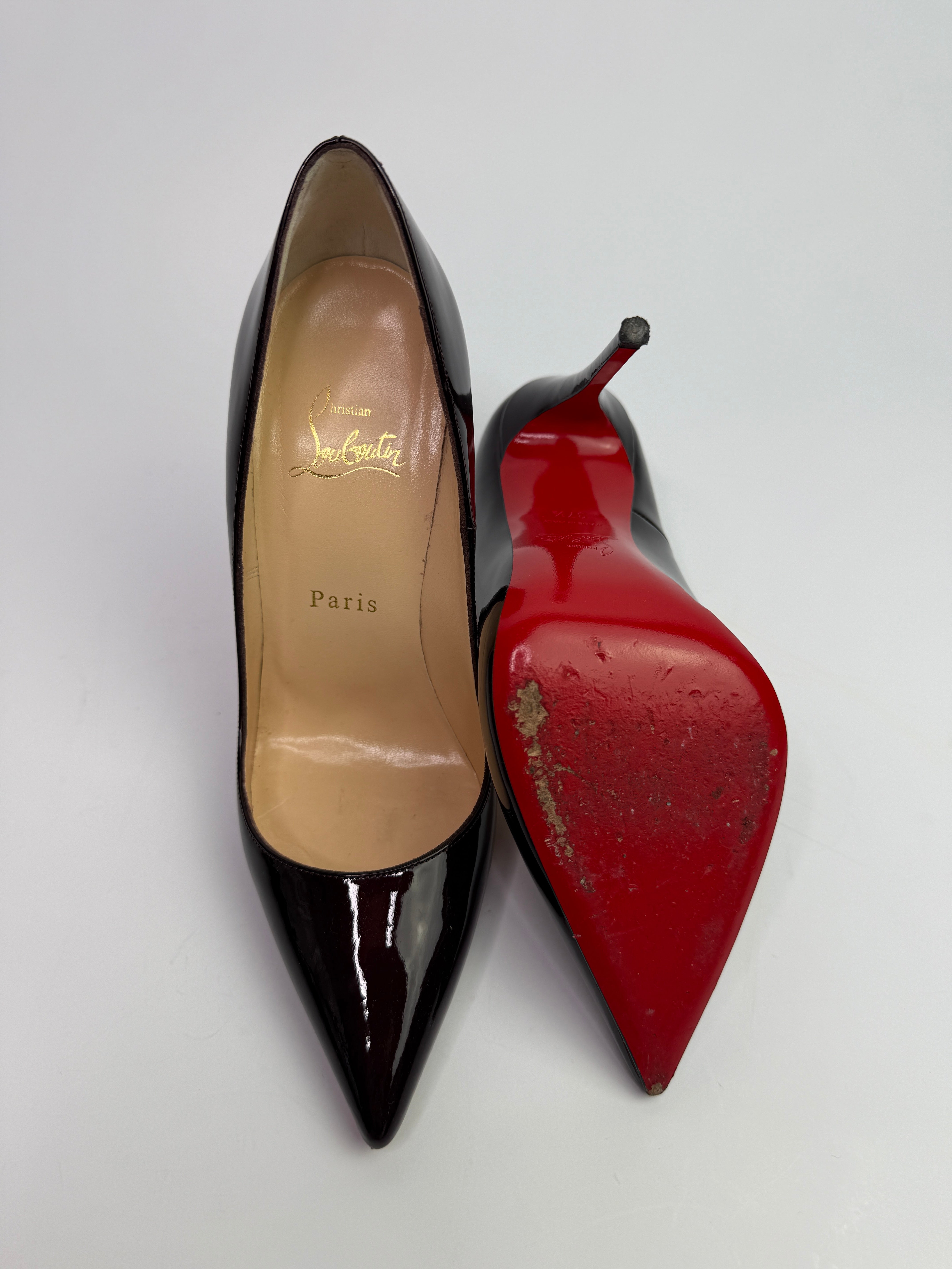 Christian Louboutin So Kate 120 In Rouge Noir  (Size 37.5/UK4.5)