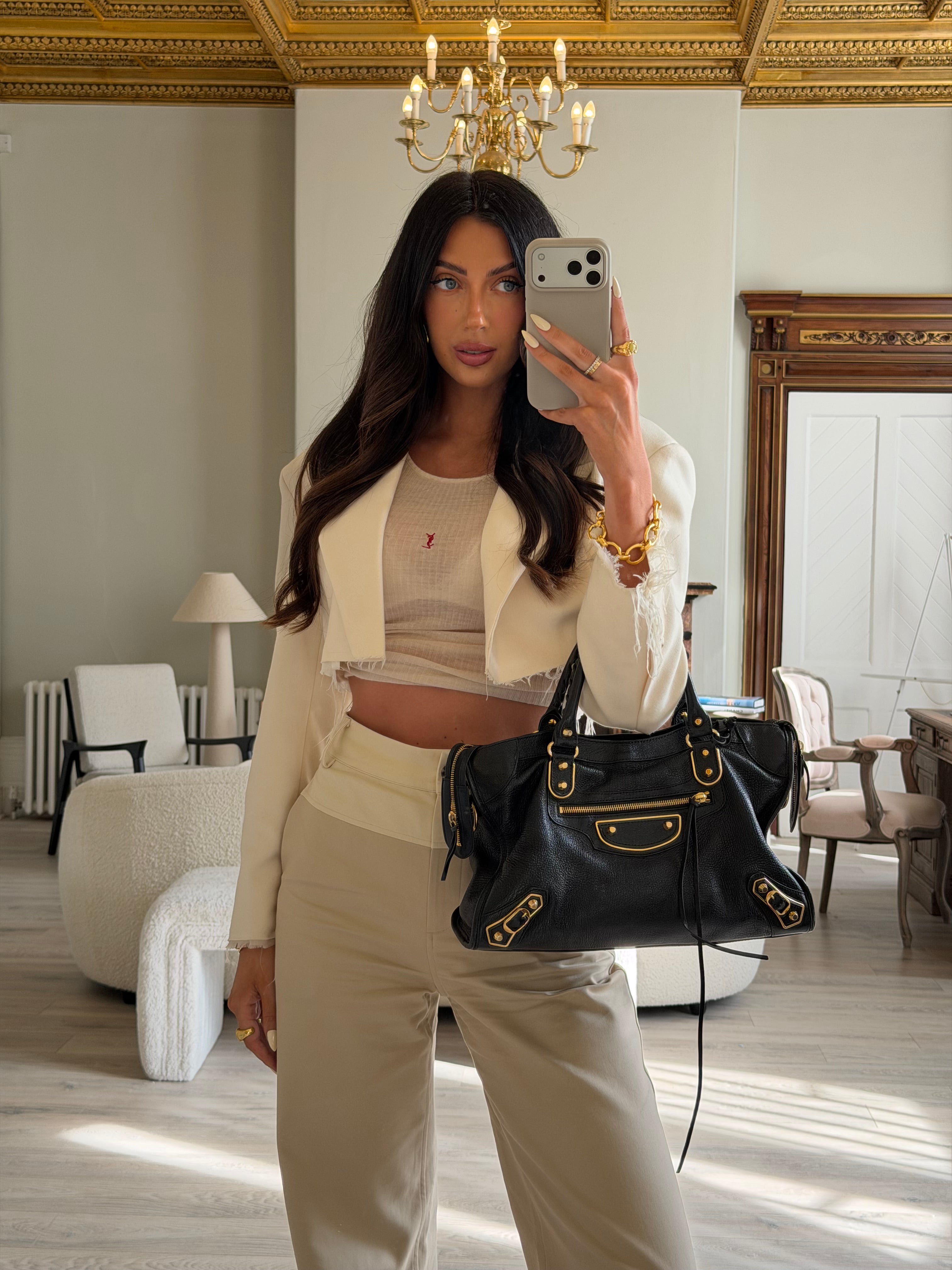 Balenciaga Black Leather City Bag In Black Leather With Gold Hardware In Excellent condition. 100% Authenticity guarantee