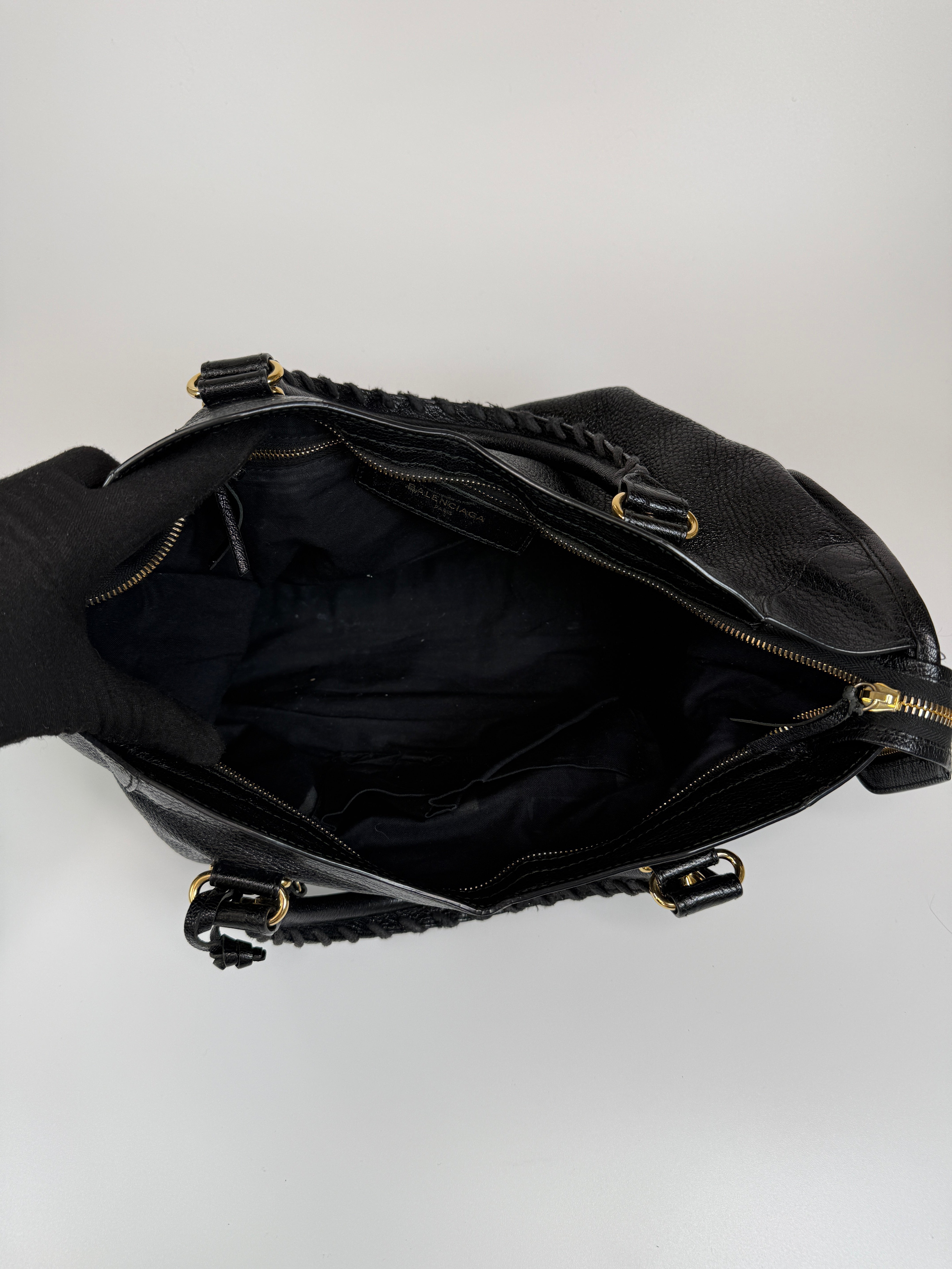 Balenciaga Black Leather City Bag