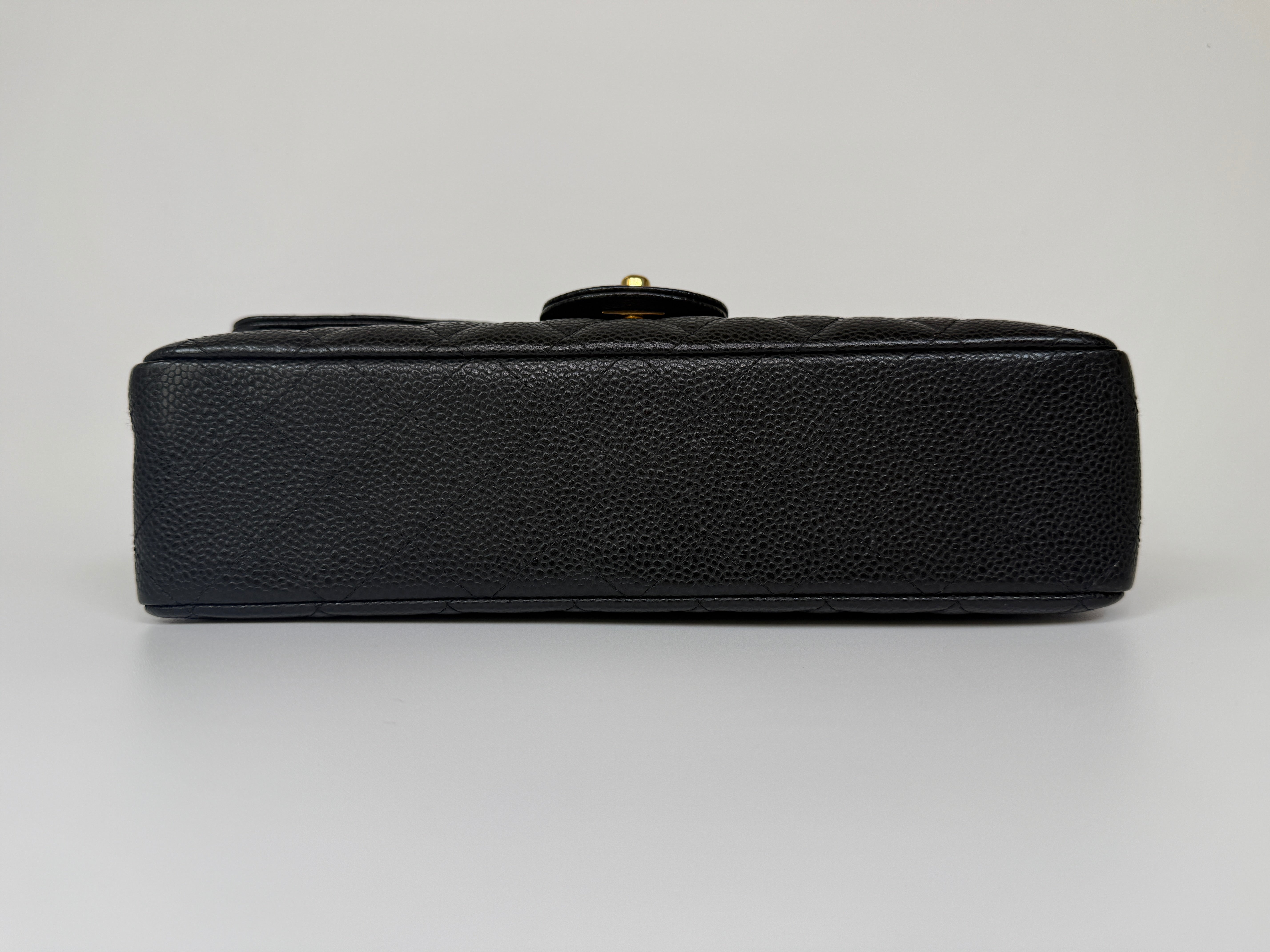 Chanel Medium Classic Double Flap Black Caviar Leather With Gold Hardware. Authentic and preloved. 100% Authenticity guarantee 