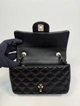 Chanel Mini Rectangle In Black Lambskin With SHW