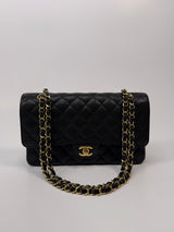 Chanel Medium Classic Double Flap Black Caviar With GHW
