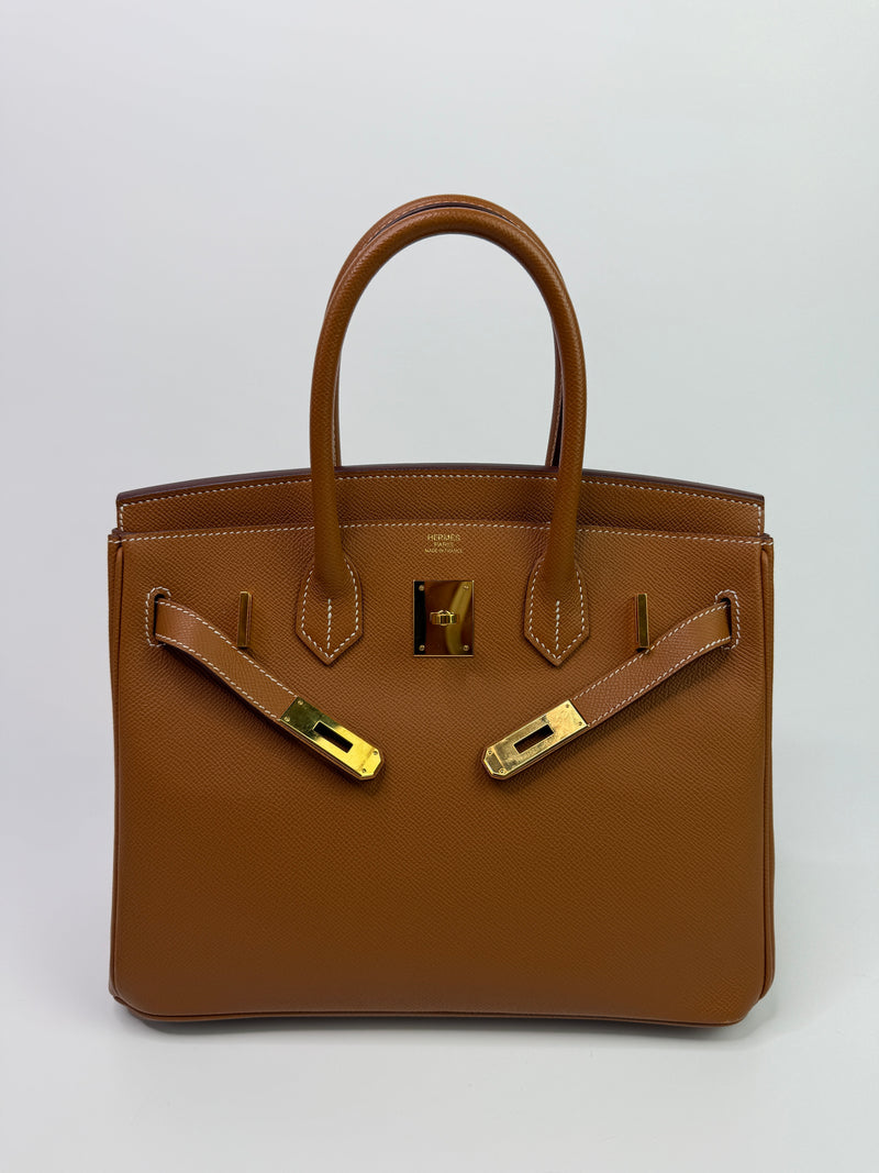 Hermès Birkin 30 In Gold Sellier Epsom Leather GHW