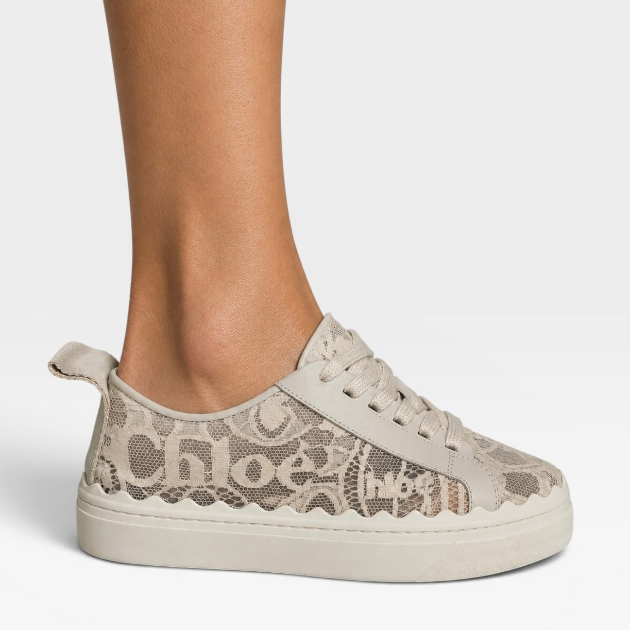 Chloe Lauren Lace Canvas Sneakers (Size 38/UK5)