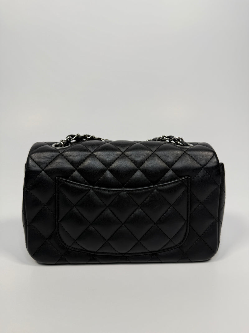 Chanel Mini Rectangle In Black Lambskin With SHW