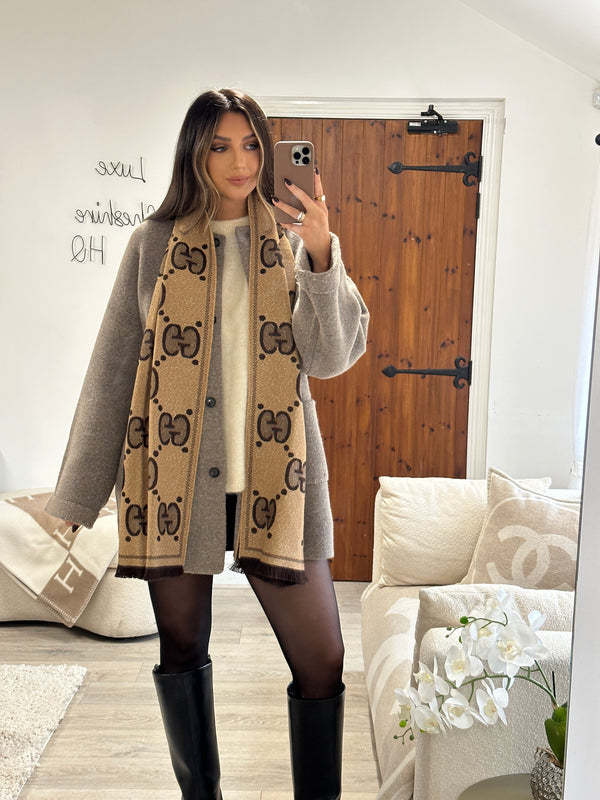 Gucci GG Wool Jacquard Scarf