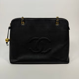 Chanel Vintage Black Caviar Tote Bag