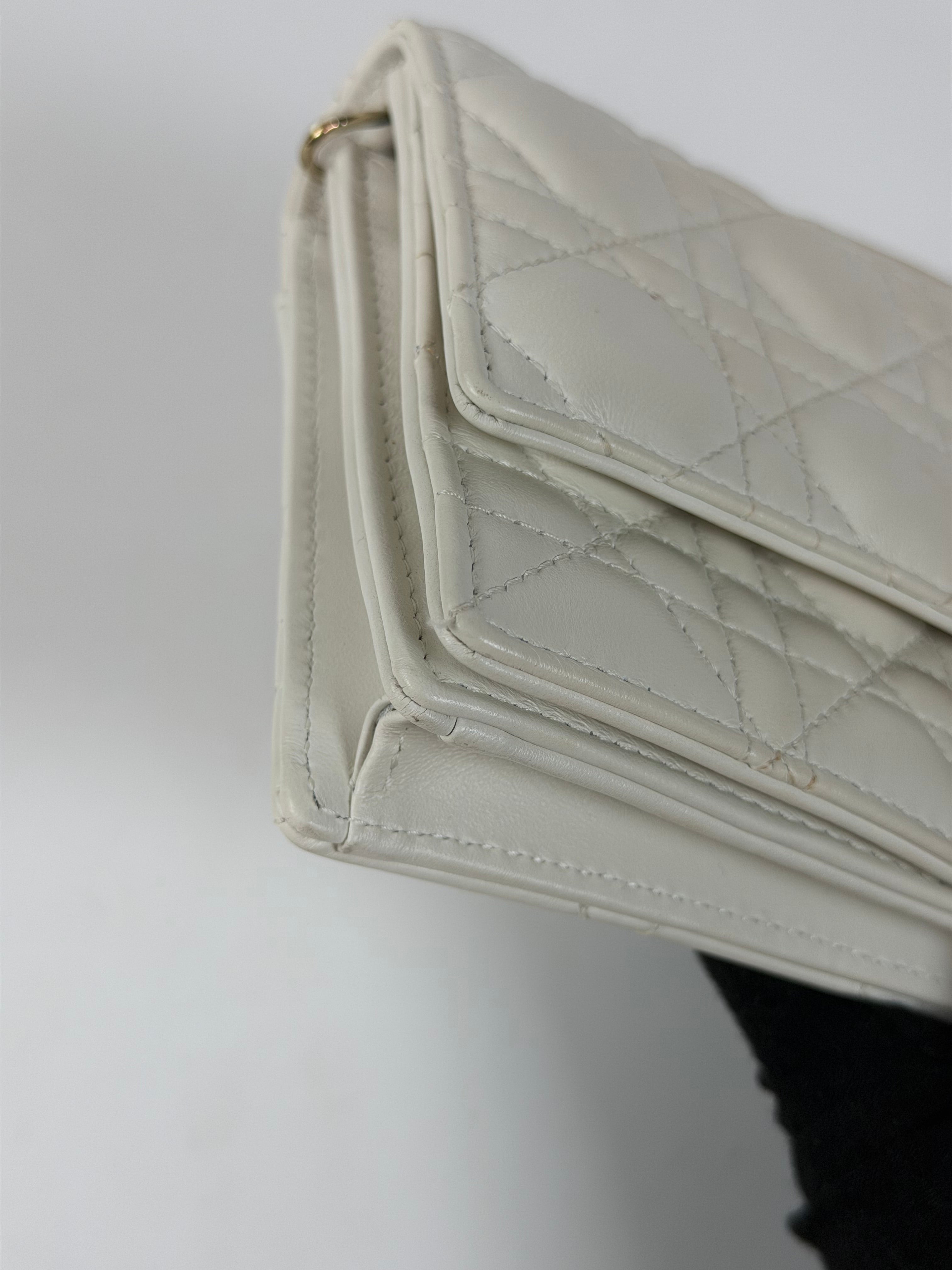 Christian Dior My Dior Top Handle In Latte Cannage Lambskin With Pale Gold Hardware 100% authentic and preloved in excellent condition