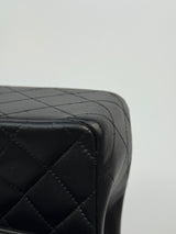 Chanel Jumbo Black Lambskin Leather With GHW