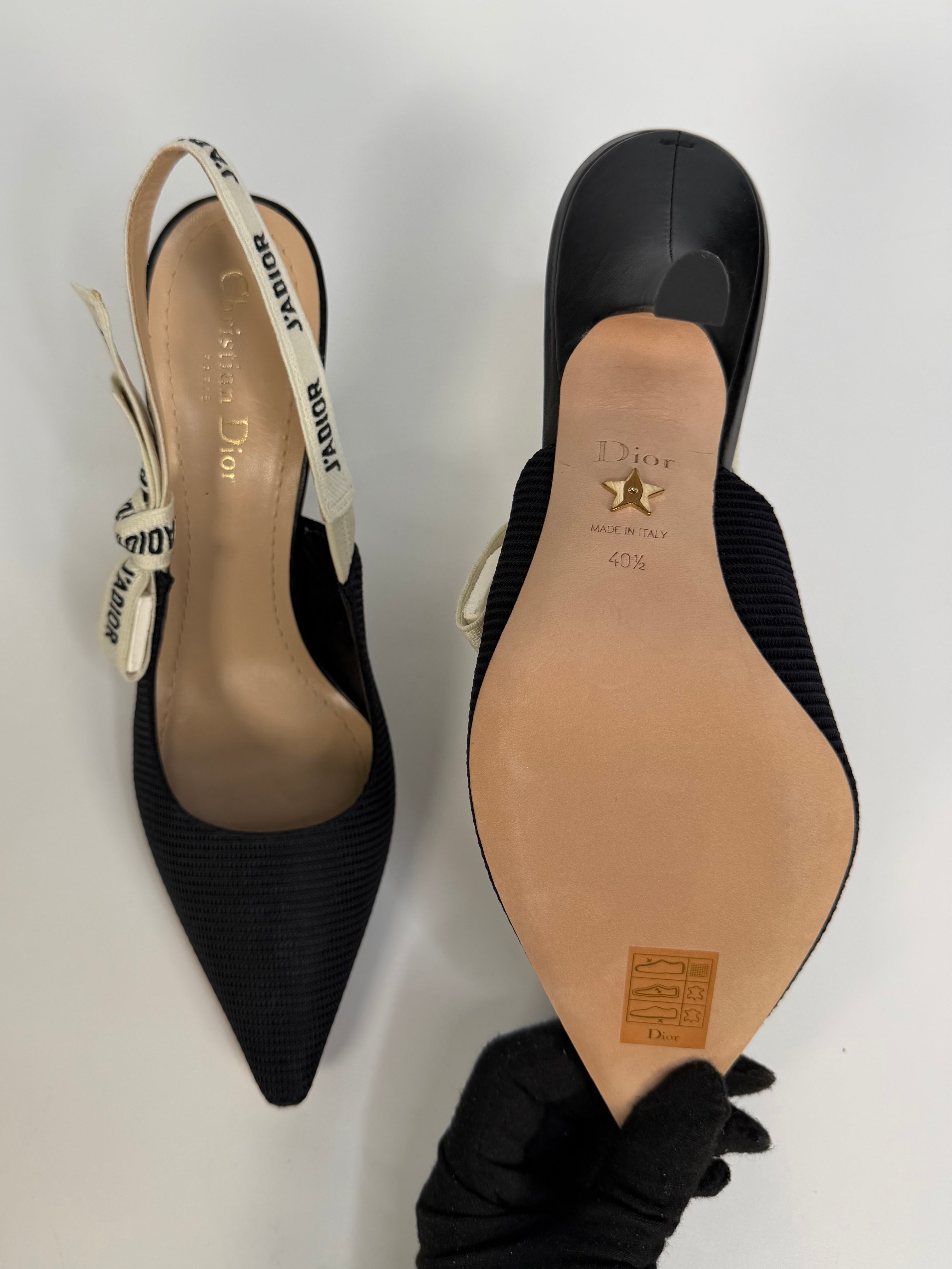 Christian Dior J'Adior Singback Pumps In Black (Size 40.5 /UK7.5). Authentic and preloved in new and unused condition