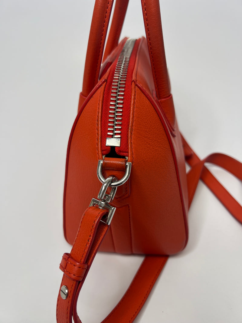 Givenchy Antigona Small In Orange Leather