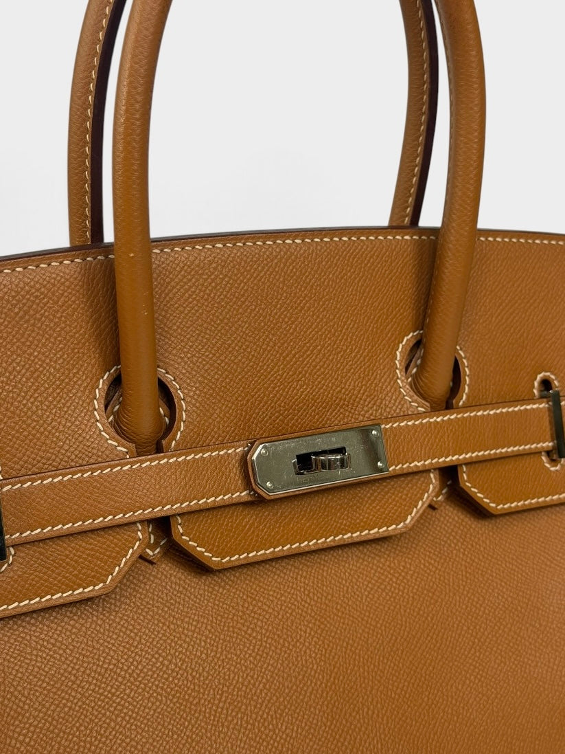Hermès Birkin 35 In Gold Epsom Leather With Palladium Hardware