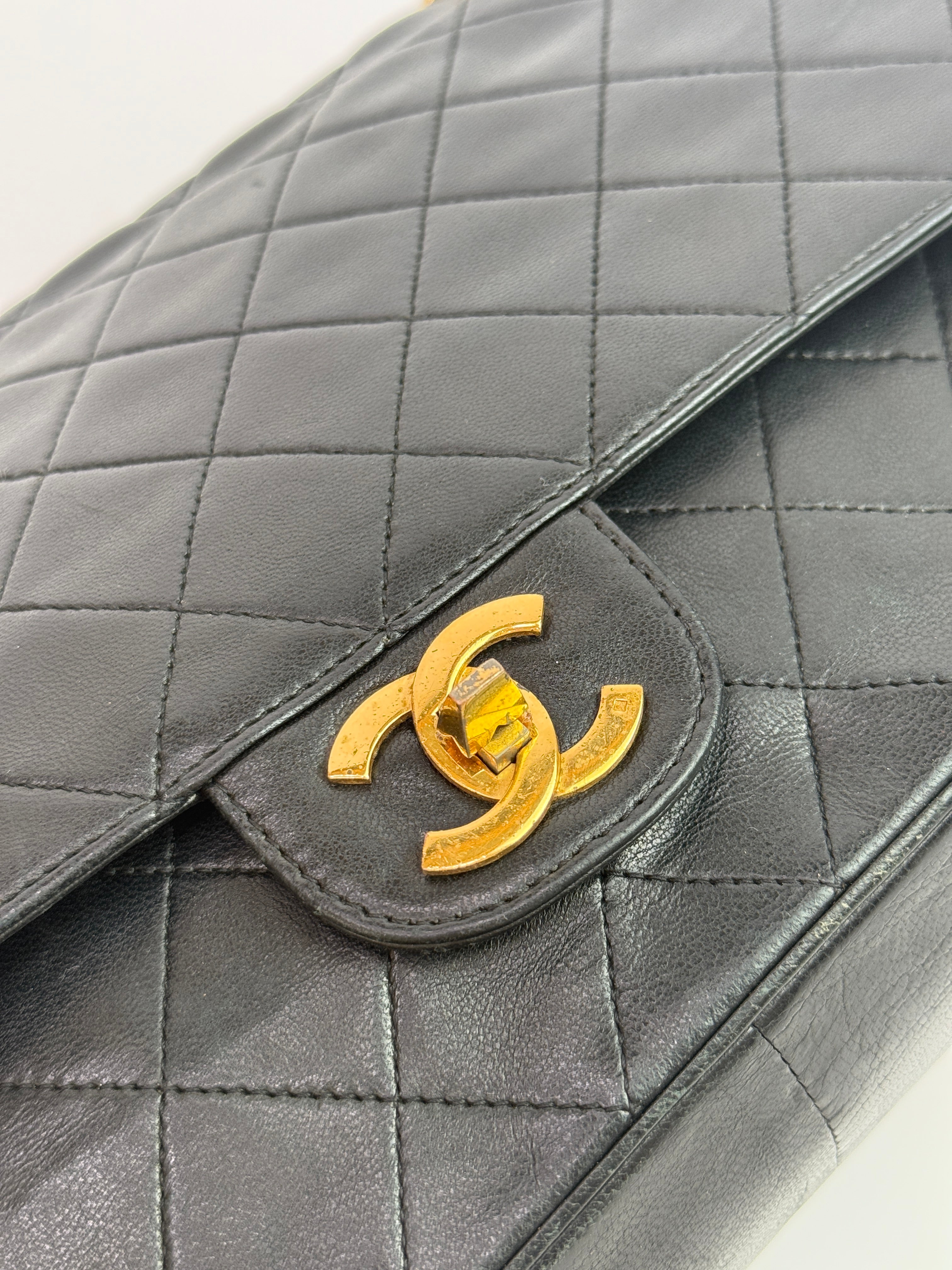 Chanel Vintage Bijoux Chain Double Flap With GHW