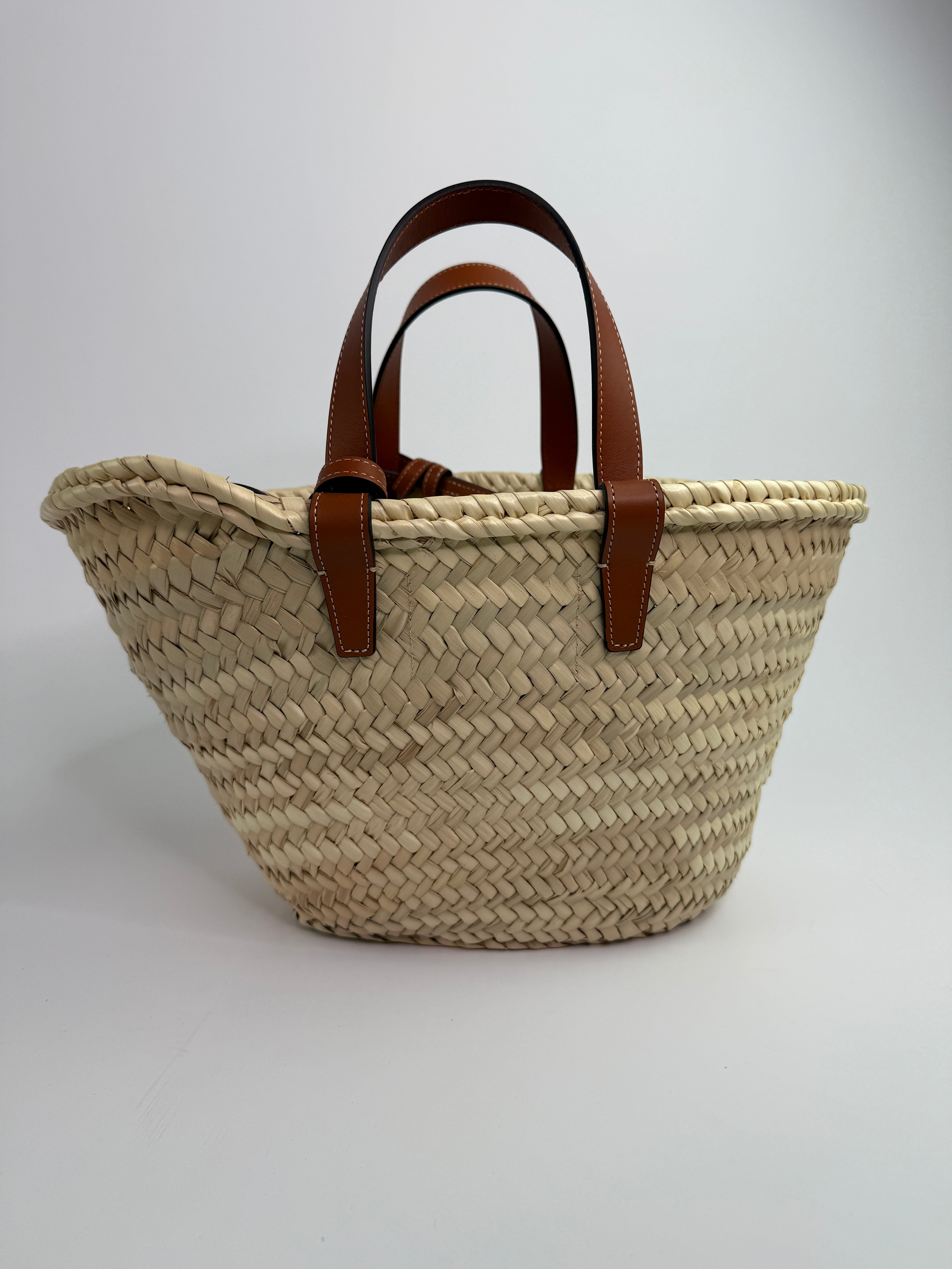 Celine Teen Classic Panier in Palm leaves and Calfskin