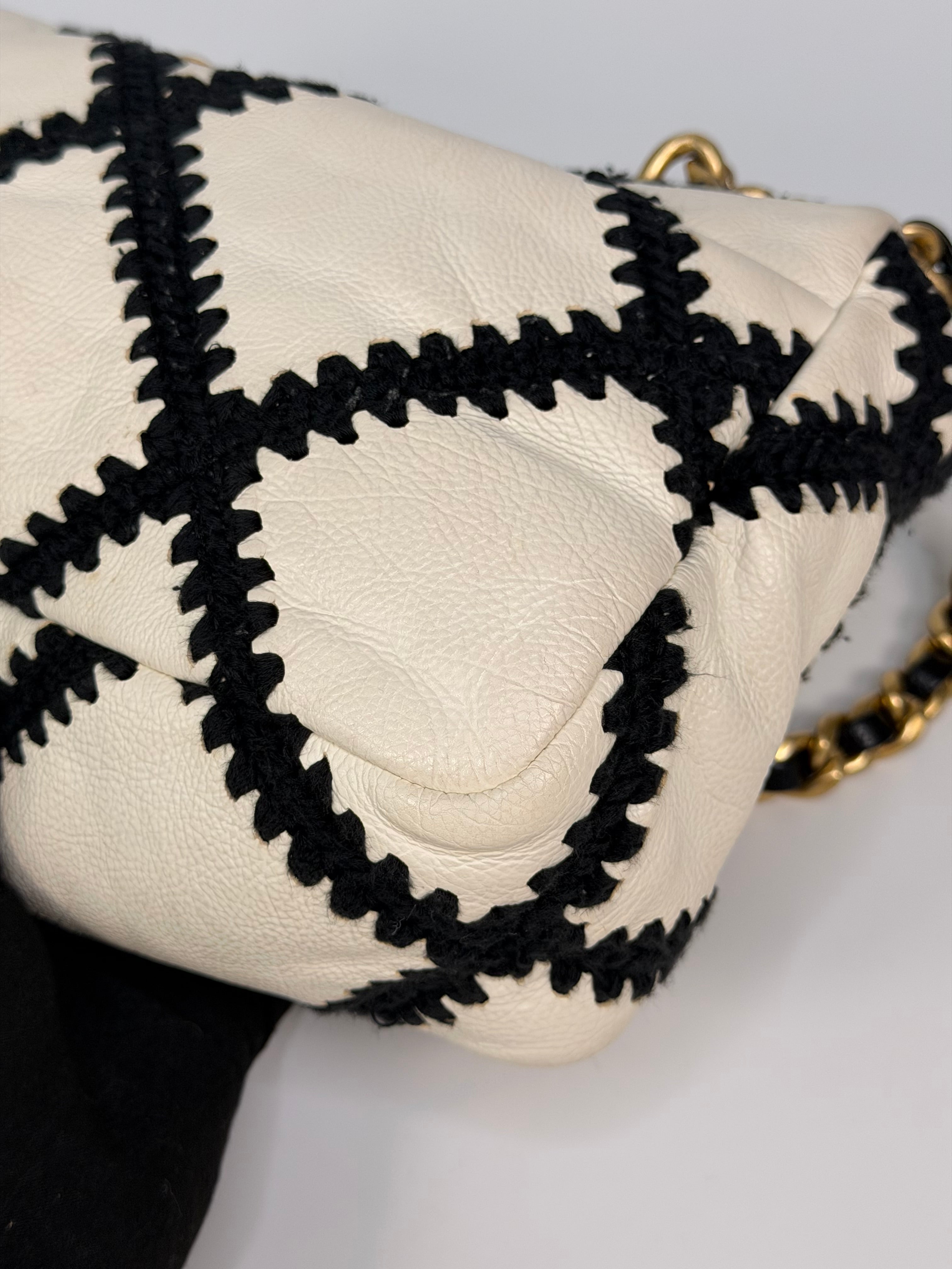 Chanel 19 Small In Black & White Leather With Mixed Hardware. Authentic and preloved in very good condition. 100% Guarantee