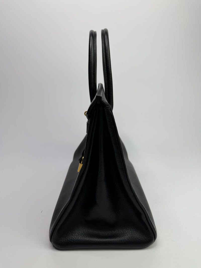 Hermès Birkin 35 Black Ardennes Leather With GHW