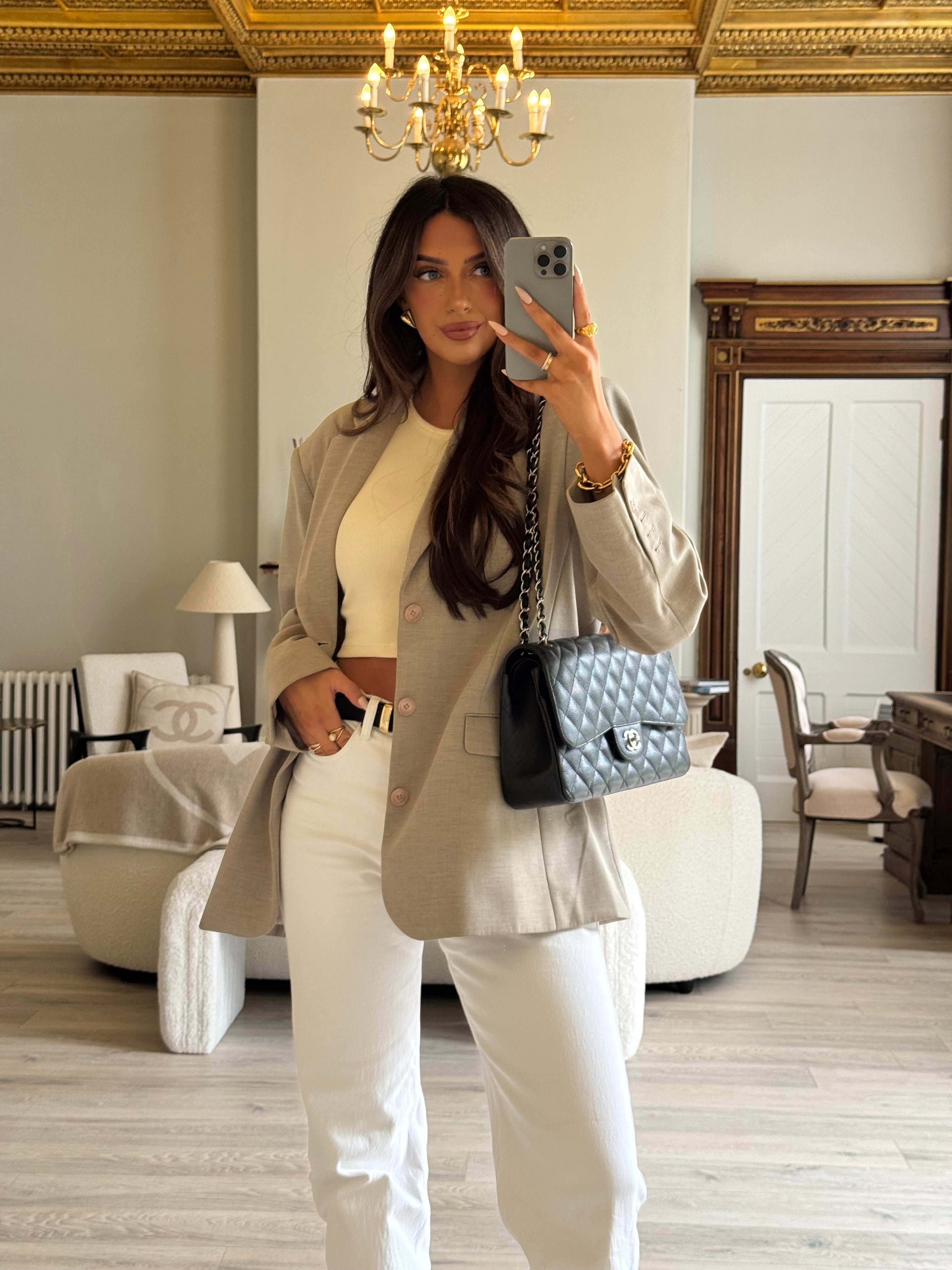 Chanel Black Caviar Leather Jumbo Classic Double Flap Silver Hardware
Pre Loved & Authentic 