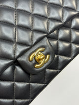 Chanel Medium Classic Double Flap Black Lambskin With GHW