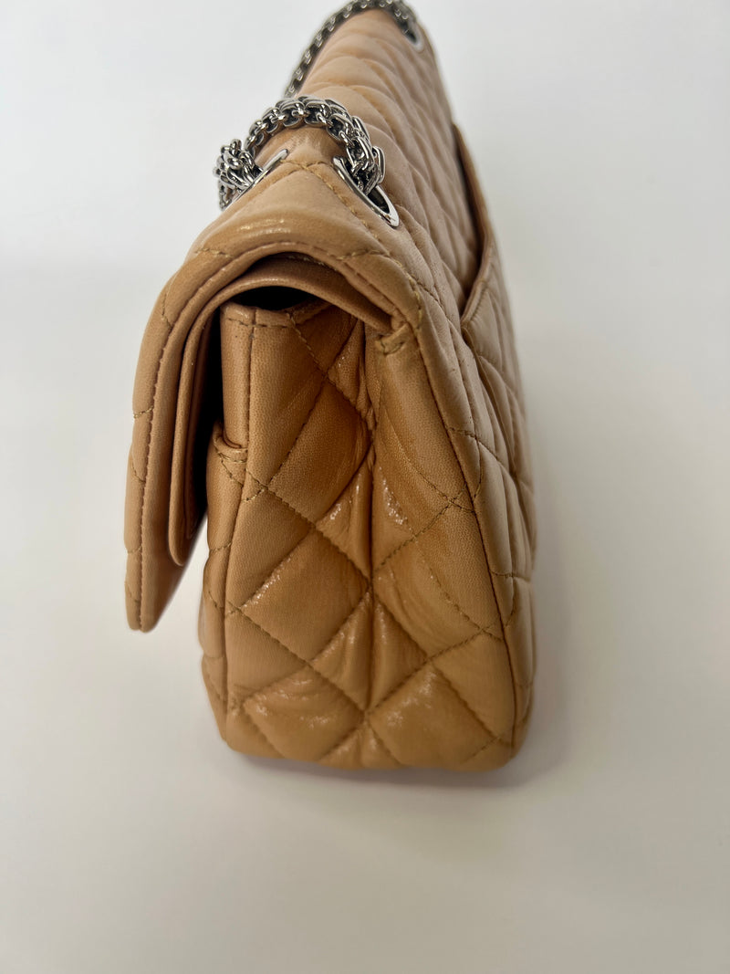 Chanel Beige Coated Lambskin Re Issue Flap Bag