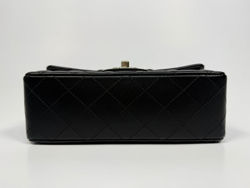 Chanel Mini Rectangle In Black Lambskin With PGHW
