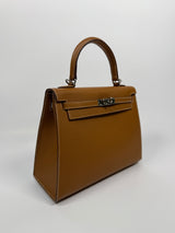 Hermès Kelly 25 Sellier In Gold Epsom Leather With PHW