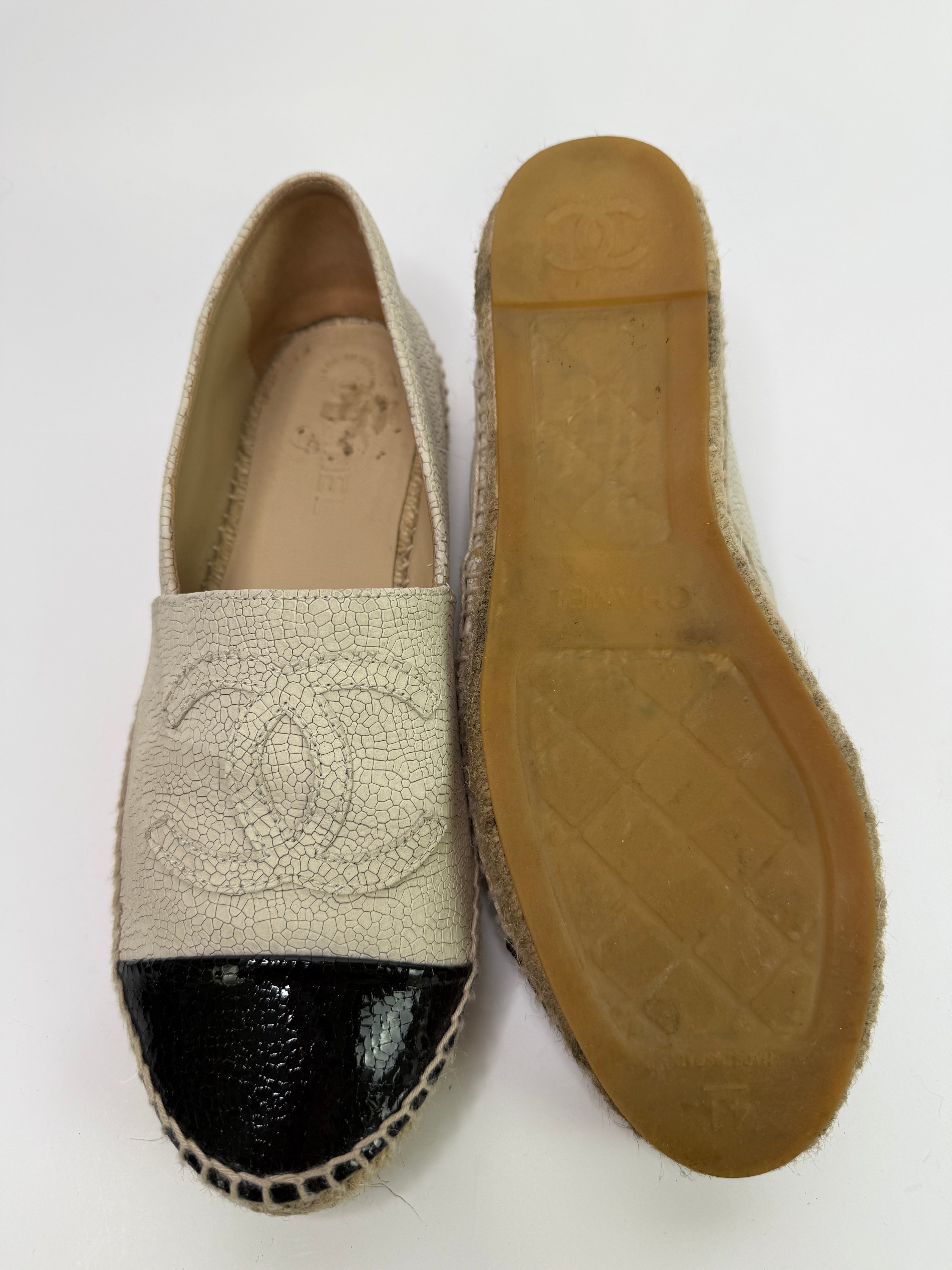 Chanel Greige Espadrilles (Size 41/UK 8)